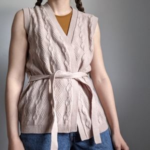 Vintage knit wrap vest